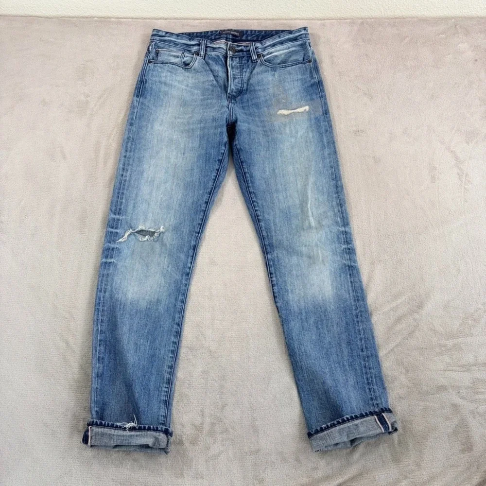 Banana Republic Premium‎ Patchwork Distressed Selvedge Jeans in Blue Men 34x34
